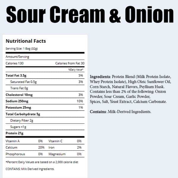 Sour Cream Nutrition Label Runners High Nutrition
