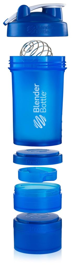 BlenderBottle ProStak 22-Ounce Bottle w/ Twist n' Lock Storage from