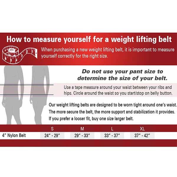 Nylon Belt Sizing Guide