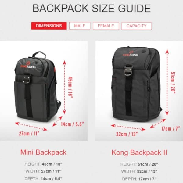MINI BACKPACK by King Kong - ArmourUP Asia