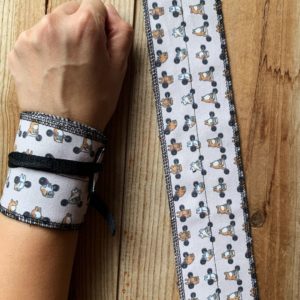 Weightlifting English Bulldog Wrist Wraps by Pop Your Hips