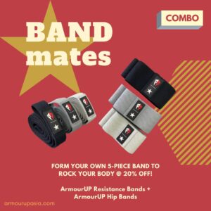 ArmourUP Resistance Band 5 Piece Bundle (20% Off)