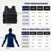 hydratech water vest size chart